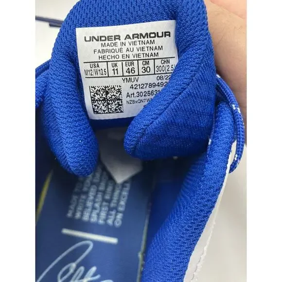 NEW Under Armour Team Curry 9 Unisex Basketball Shoe Blue Size 12 3025631-401